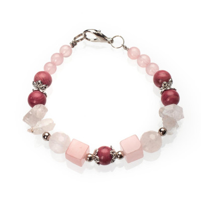 Браслет з рожевим кварцем