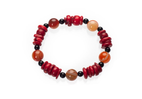 Браслет з натуральним коралом
