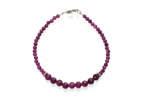 Браслет з натурального рубіну