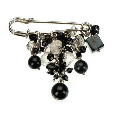 Брошка з агатом