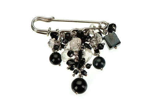 Брошка з агатом