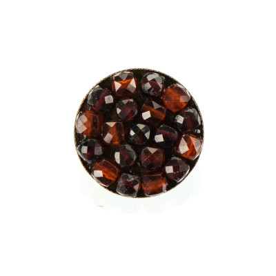 Брошка з натуральним гранатом