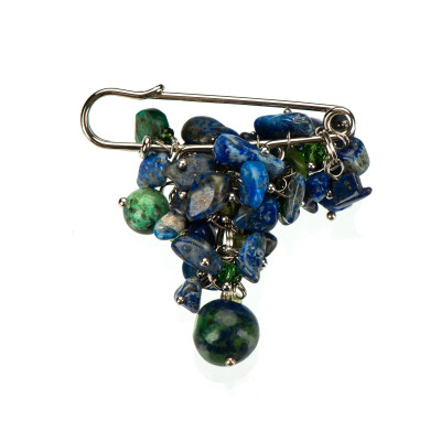 Брошка з лазуритом