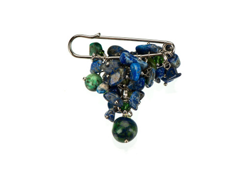 Брошка з лазуритом