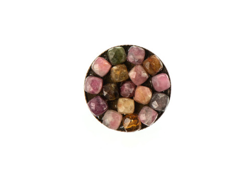 Брошка з натуральним турмаліном