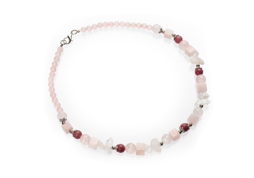 Намисто з рожевим кварцем