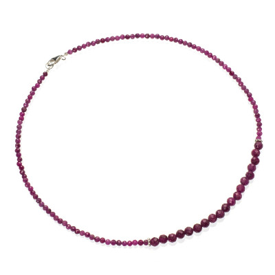 Намисто з натурального рубіну