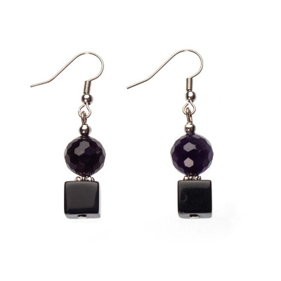 Сережки з аметистом