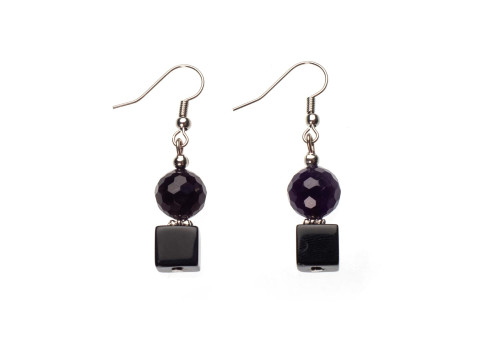 Сережки з аметистом