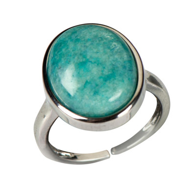 Каблучка з натуральним амазонітом