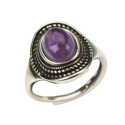 Каблучка з аметистом