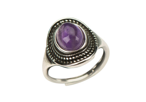 Каблучка з аметистом