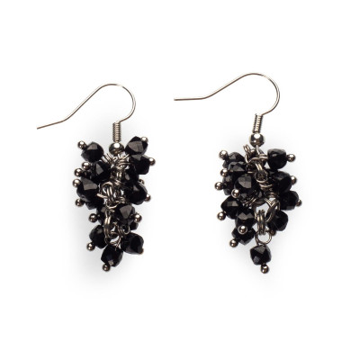 Сережки з натуральною шпінелью