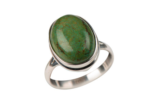 Каблучка з натуральною бірюзою зі срібла