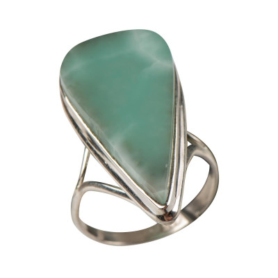 Кольцо с гемиморфитом из серебра