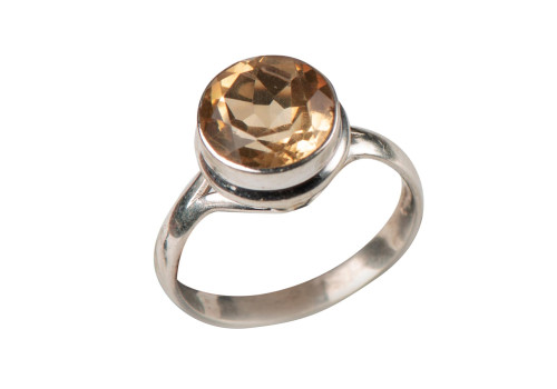 Каблучка з цитрином зі срібла  Каблучка з цитрином зі срібла