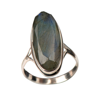 Кольцо с лабрадором из серебра
