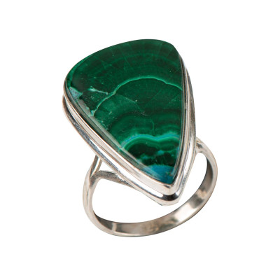 Каблучка з азурмалахітом зі срібла