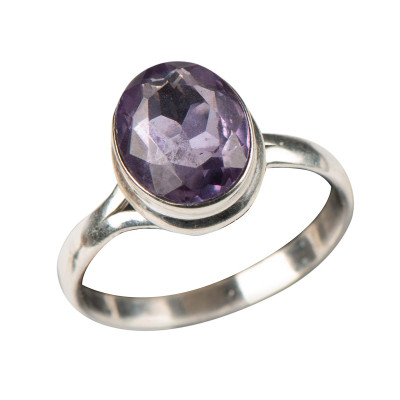 Кольцо с александритом из серебра