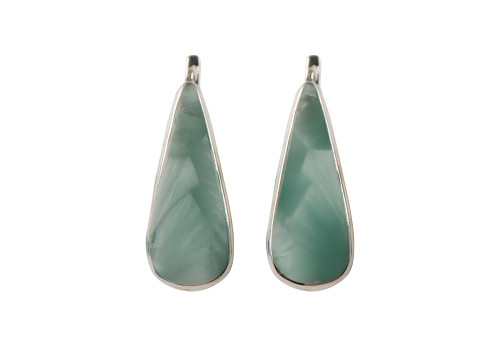 Сережки з геміморфітом зі срібла