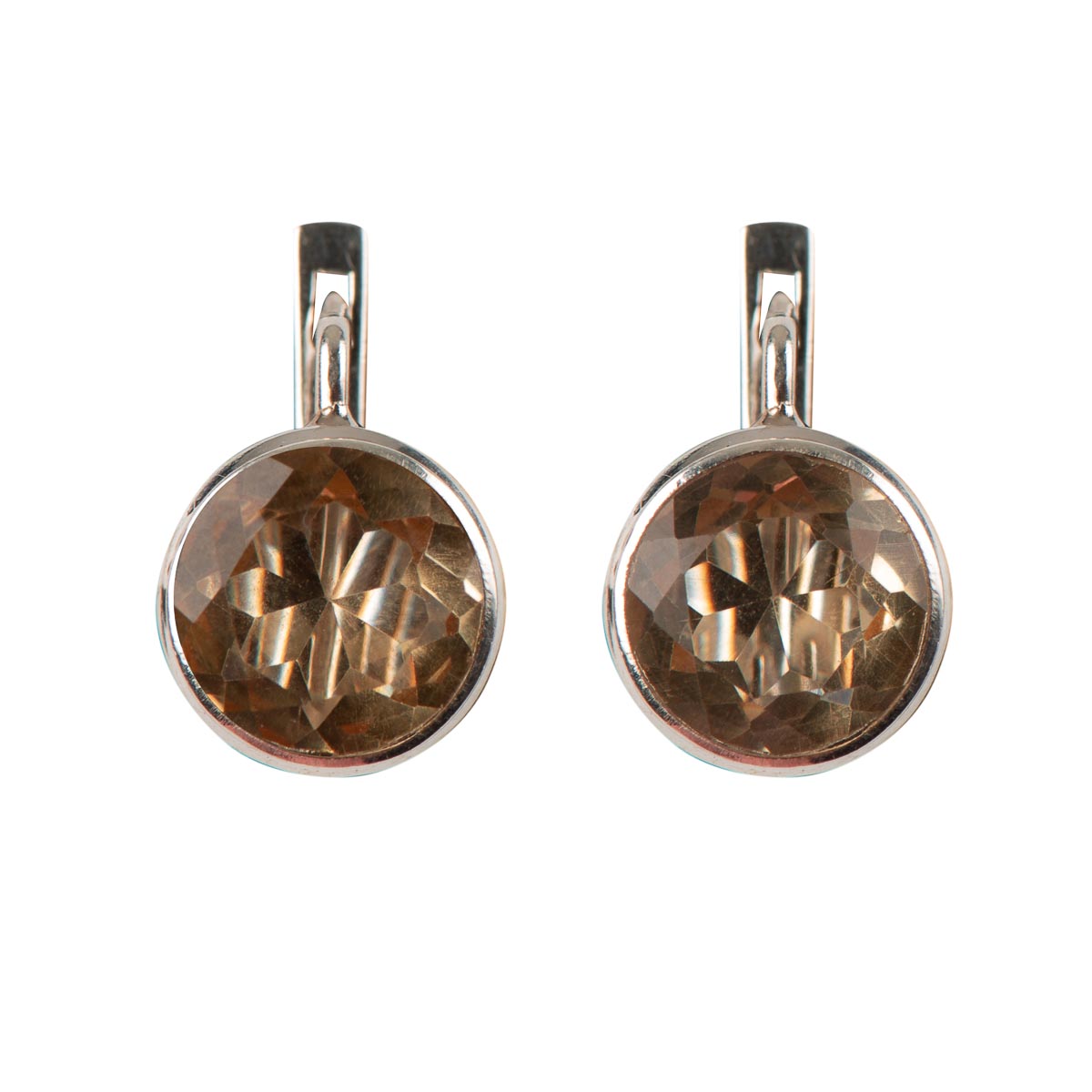 Сережки з цитрином зі срібла  Сережки з цитрином зі срібла