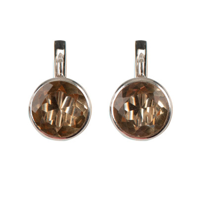 Сережки з цитрином зі срібла 