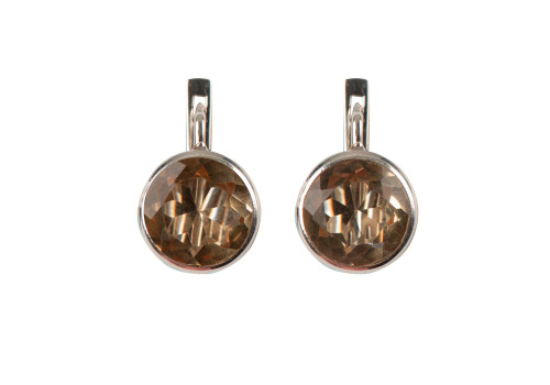 Сережки з цитрином зі срібла  Сережки з цитрином зі срібла