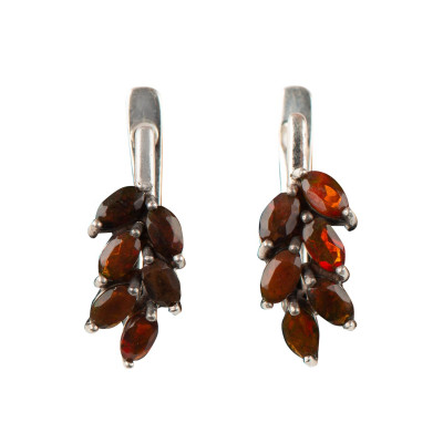 Сережки з опалом зі срібла 