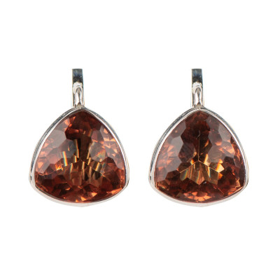 Сережки з султанітом зі срібла 