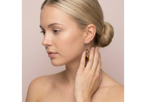 Сережки з тигровим оком 