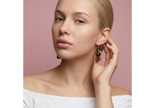 Сережки з тигровим оком 