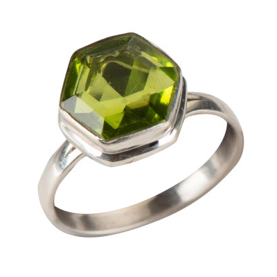 Каблучка з кварцем зі срібла 