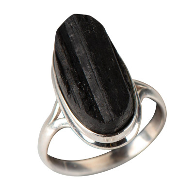 Каблучка з натуральним турмаліном зі срібла