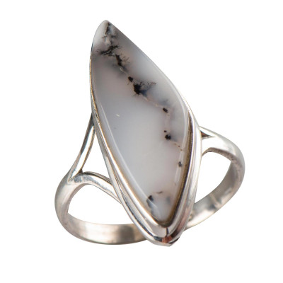 Кольцо с опалом из серебра 