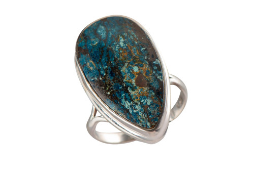 Каблучка з азурмалахітом зі срібла