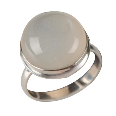 Каблучка з селенітом зі срібла