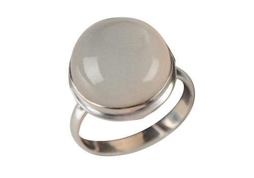 Каблучка з селенітом зі срібла