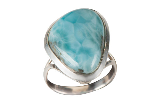 Каблучка з натуральним ларимаром зі срібла 