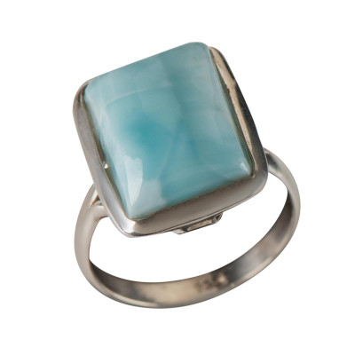 Каблучка з натуральним ларимаром зі срібла 