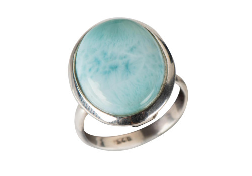 Каблучка з натуральним ларимаром зі срібла 