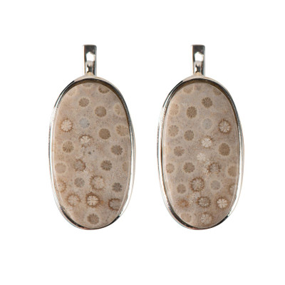 Сережки с натуральним коралом зі срібла