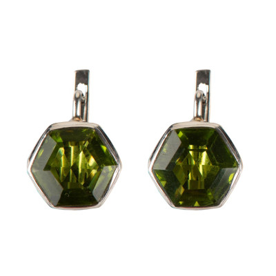 Сережки з кварцем зі срібла