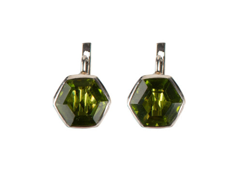 Сережки з кварцем зі срібла