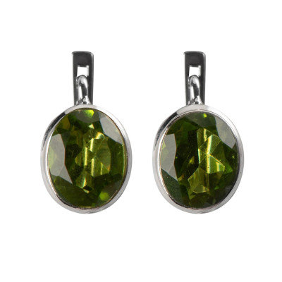 Сережки з кварцем зі срібла