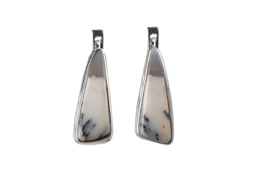 Сережки з опалом зі срібла 