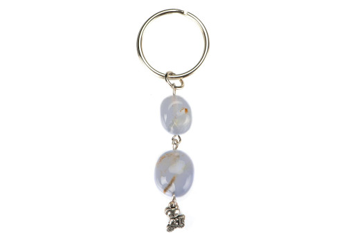 Брелок з блакитним агатом