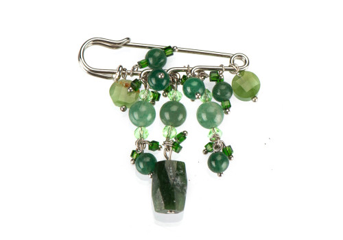 Брошка з кварцем