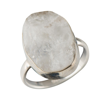 Каблучка з адуляром (місячний камінь) зі срібла 