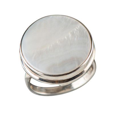 Каблучка з перламутром зі срібла