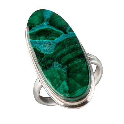 Каблучка з азурмалахітом зі срібла